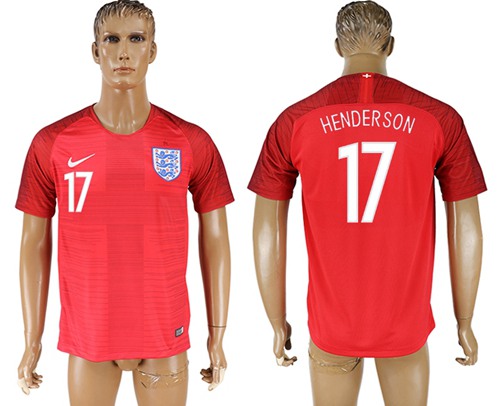 England #17 Henderson Away Soccer Country Jersey - Click Image to Close